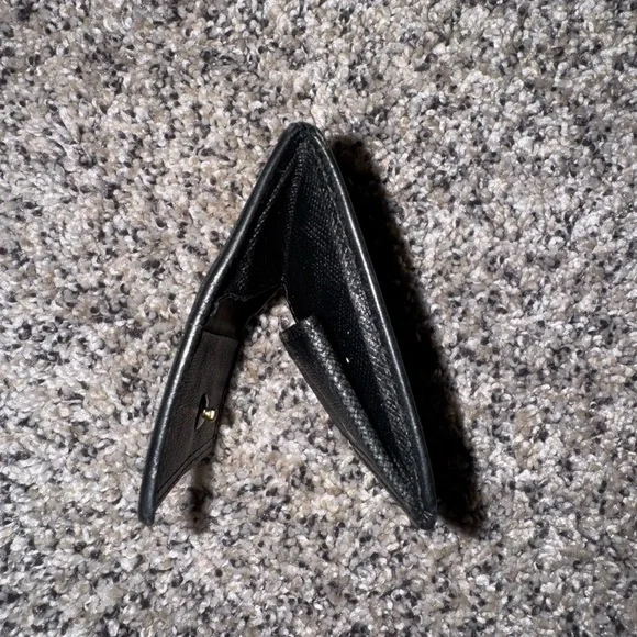 Burberry Black Leather Nova Check Snap Wallet Authentic Vintage - Picture 8 of 10